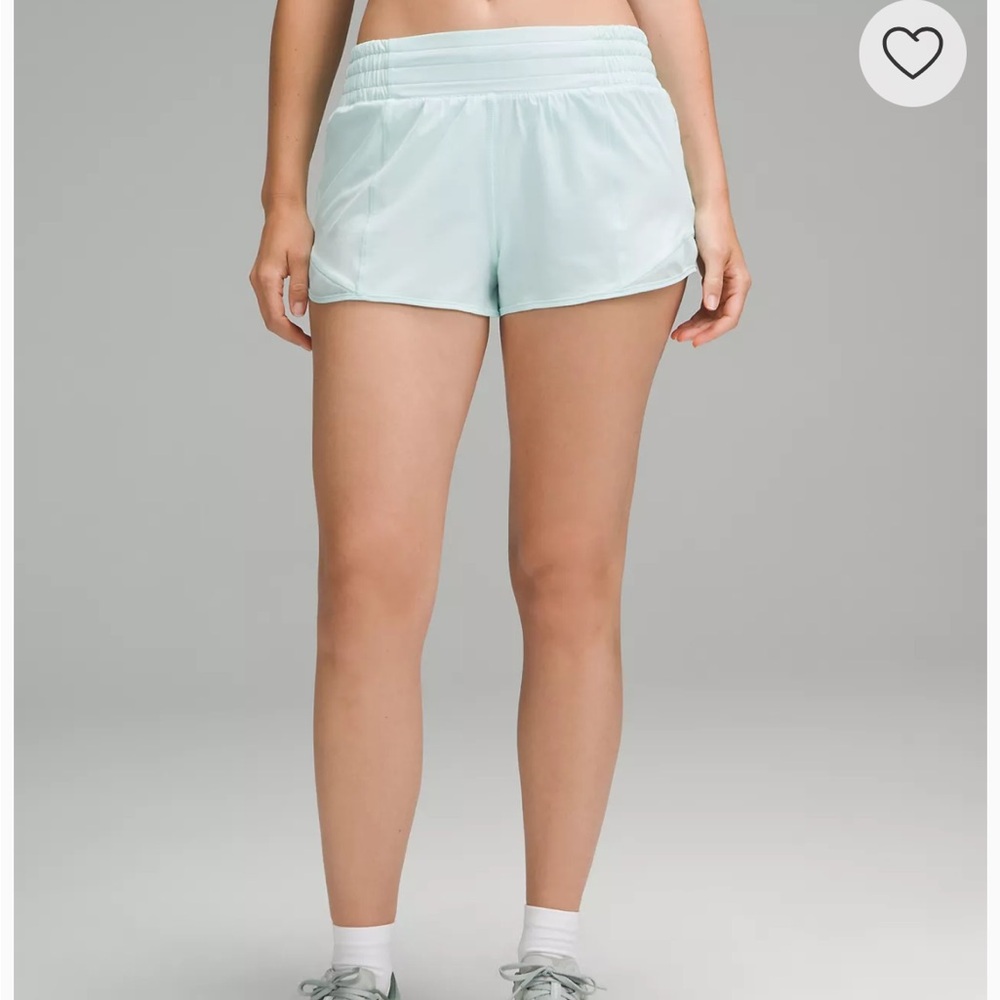 Lululemon Hotty Hot Mid-Rise 2.5” shorts size 10 in the color ideal mint.